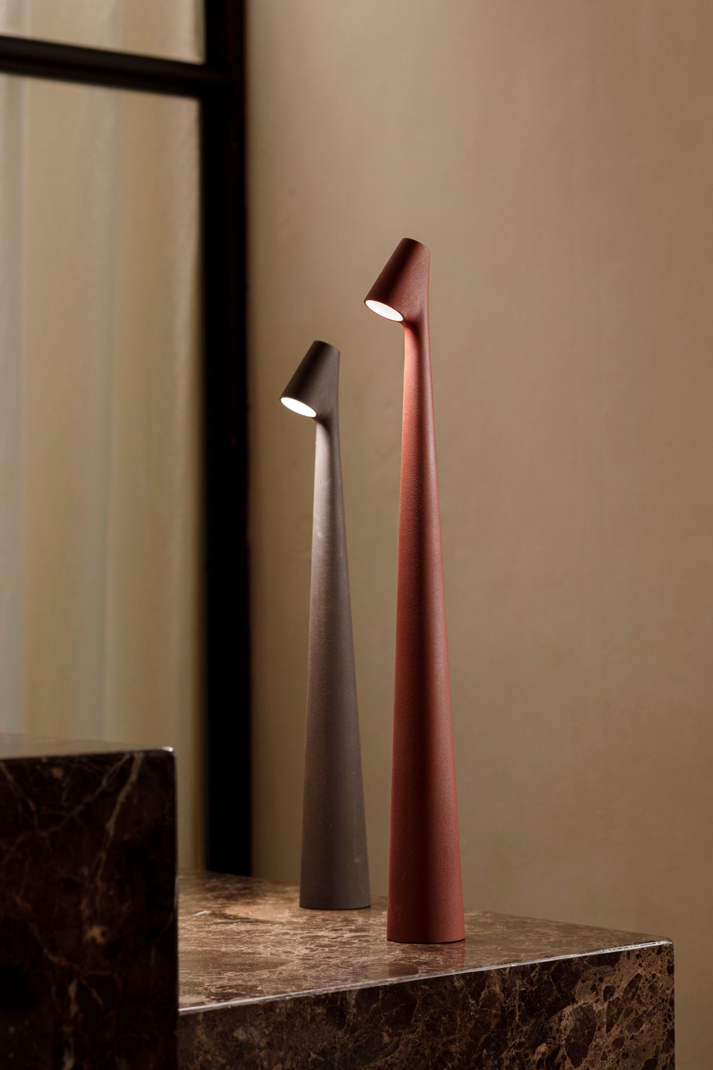 Africa Portable Table Lamp | Metal & Acrylic | Rechargeable, 4 Colors