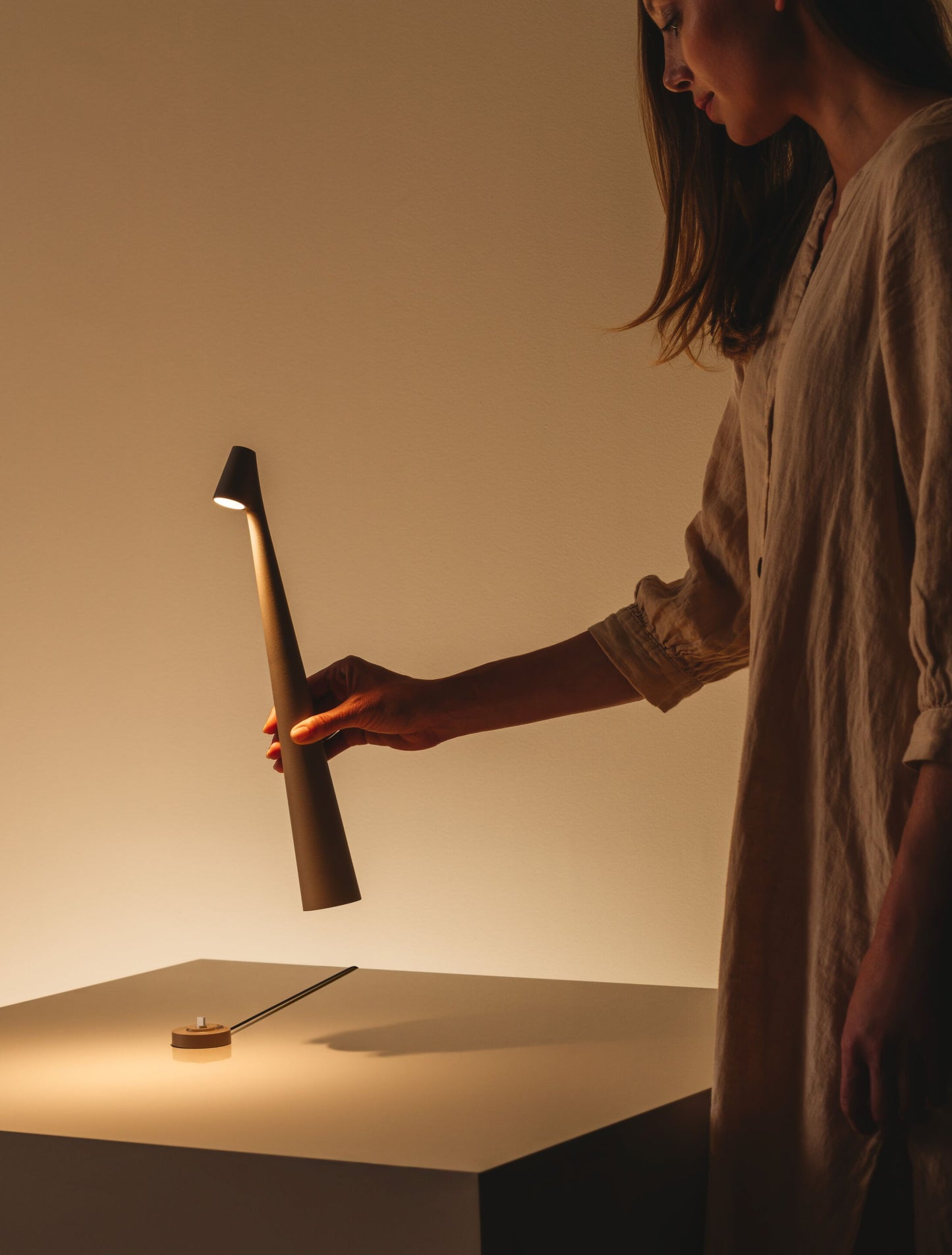 Africa Portable Table Lamp | Metal & Acrylic | Rechargeable, 4 Colors
