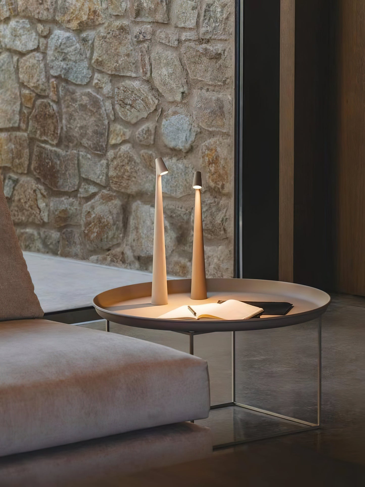 Africa Portable Table Lamp | Metal & Acrylic | Rechargeable, 4 Colors