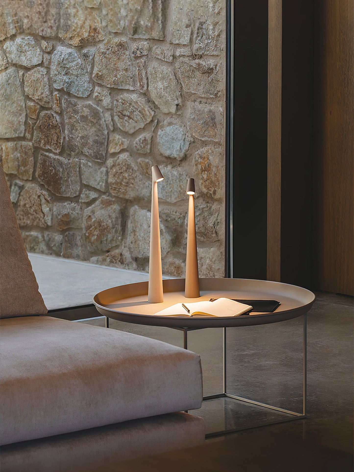 Africa Portable Table Lamp | Metal & Acrylic | Rechargeable, 4 Colors
