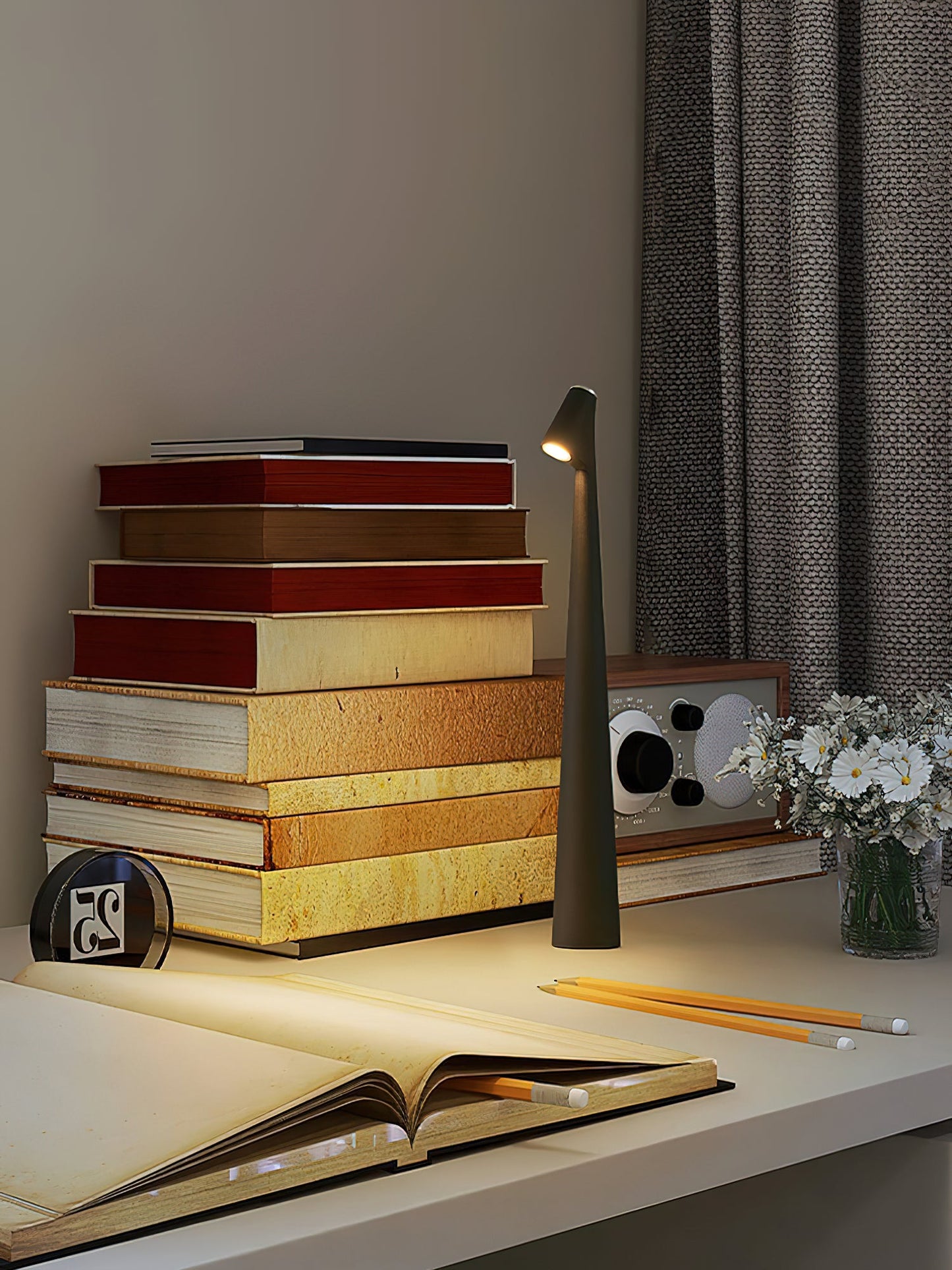 Africa Portable Table Lamp | Metal & Acrylic | Rechargeable, 4 Colors