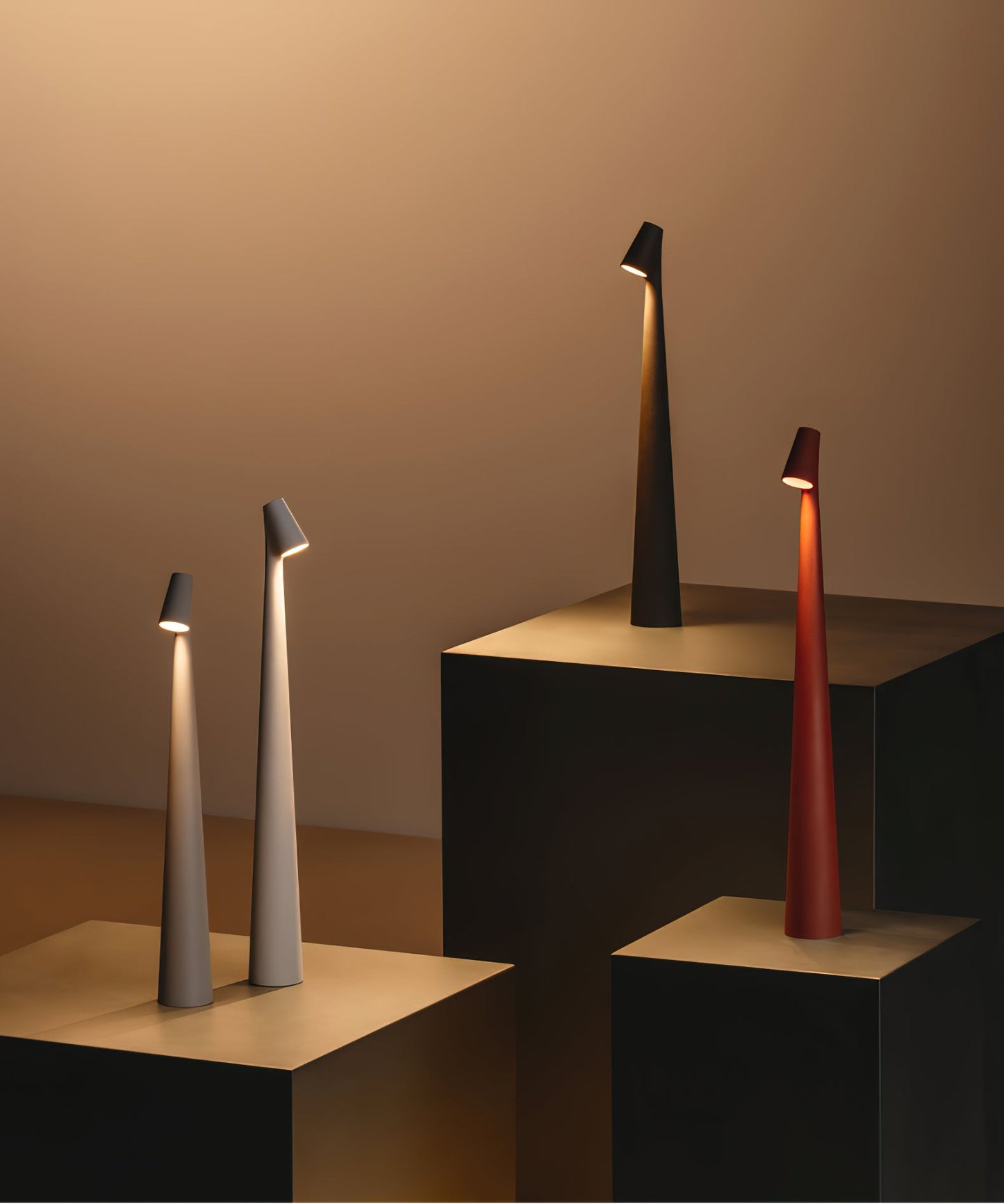 Africa Portable Table Lamp | Metal & Acrylic | Rechargeable, 4 Colors