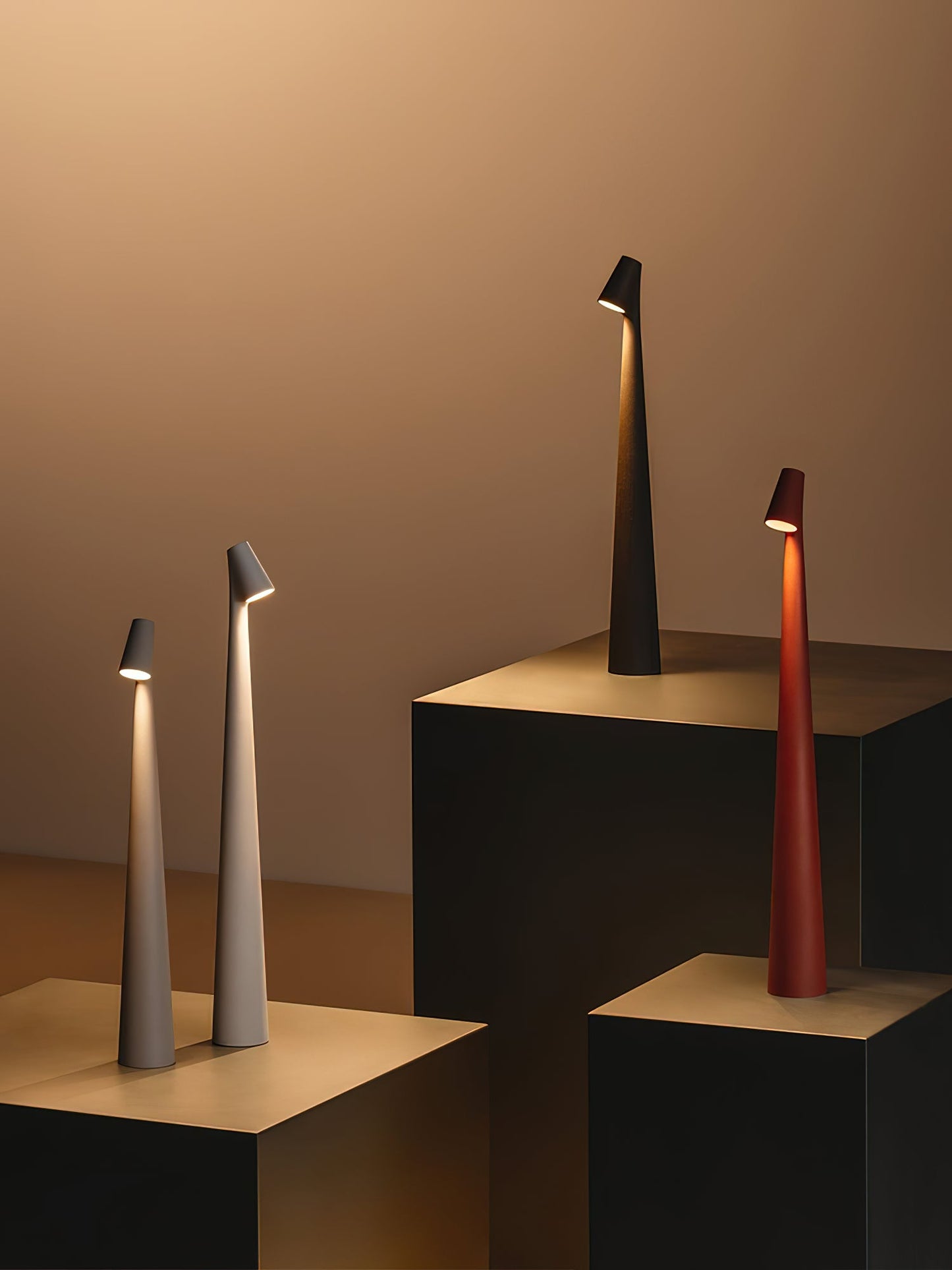 Africa Portable Table Lamp | Metal & Acrylic | Rechargeable, 4 Colors