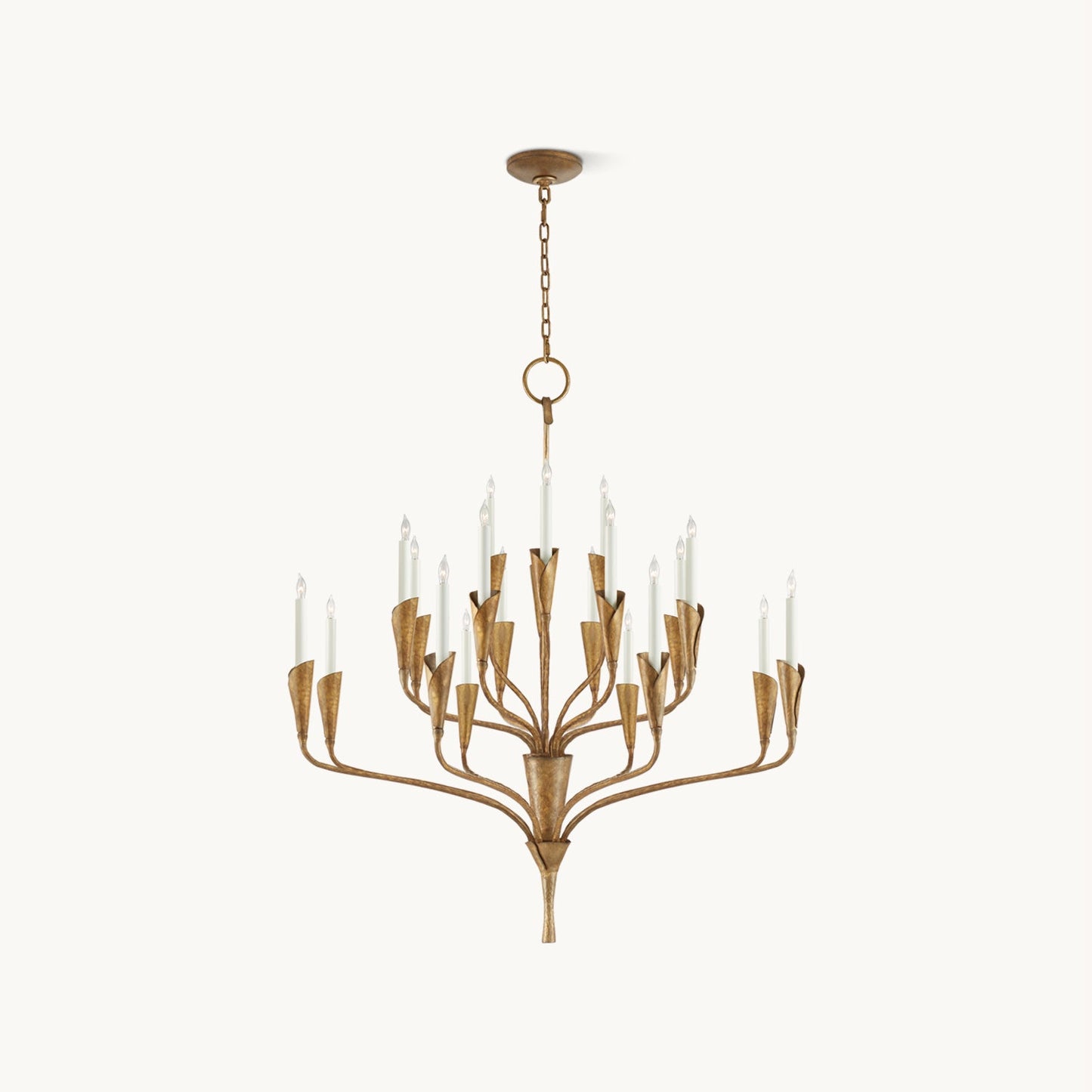 Aiden Chandelier | Antique Brass & Black Finish | 16 or 20 Lights