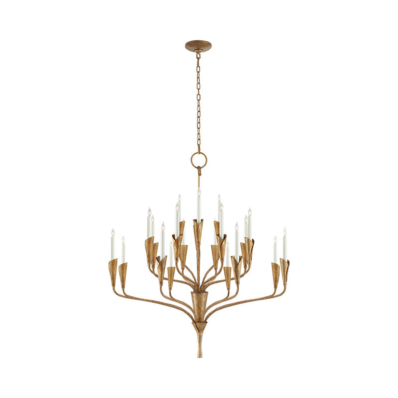 Aiden Chandelier | Antique Brass & Black Finish | 16 or 20 Lights