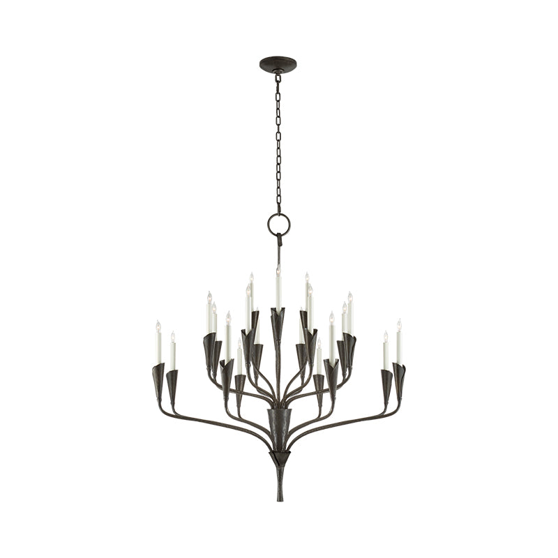 Aiden Chandelier | Antique Brass & Black Finish | 16 or 20 Lights