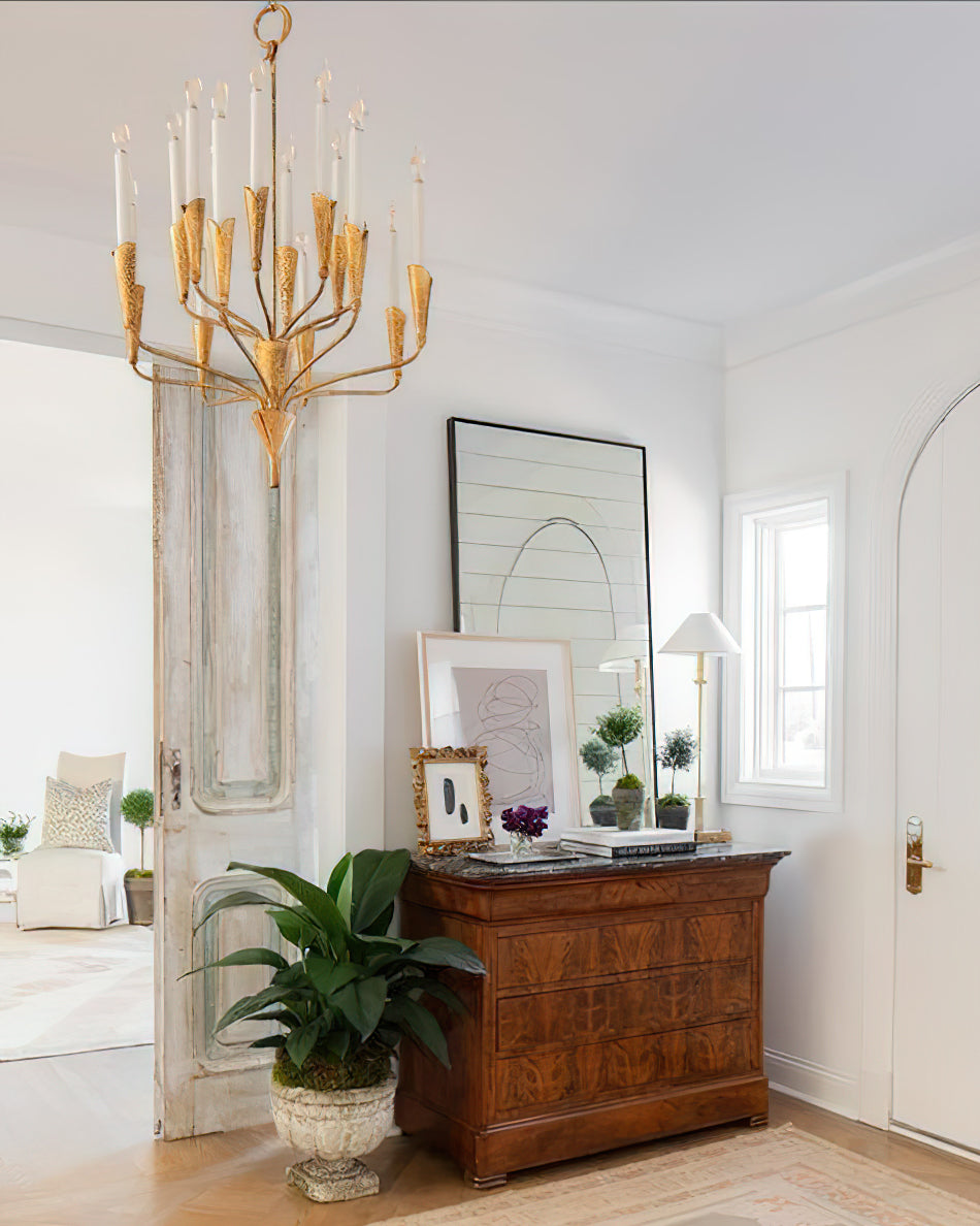 Aiden Chandelier | Antique Brass & Black Finish | 16 or 20 Lights