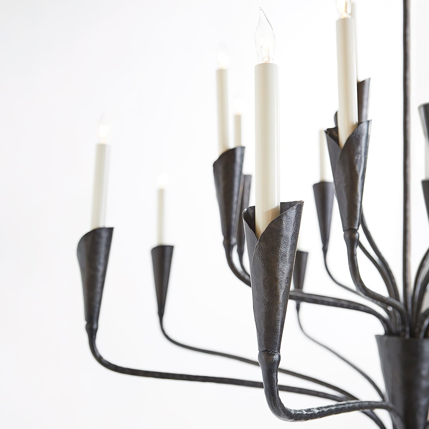 Aiden Chandelier | Antique Brass & Black Finish | 16 or 20 Lights
