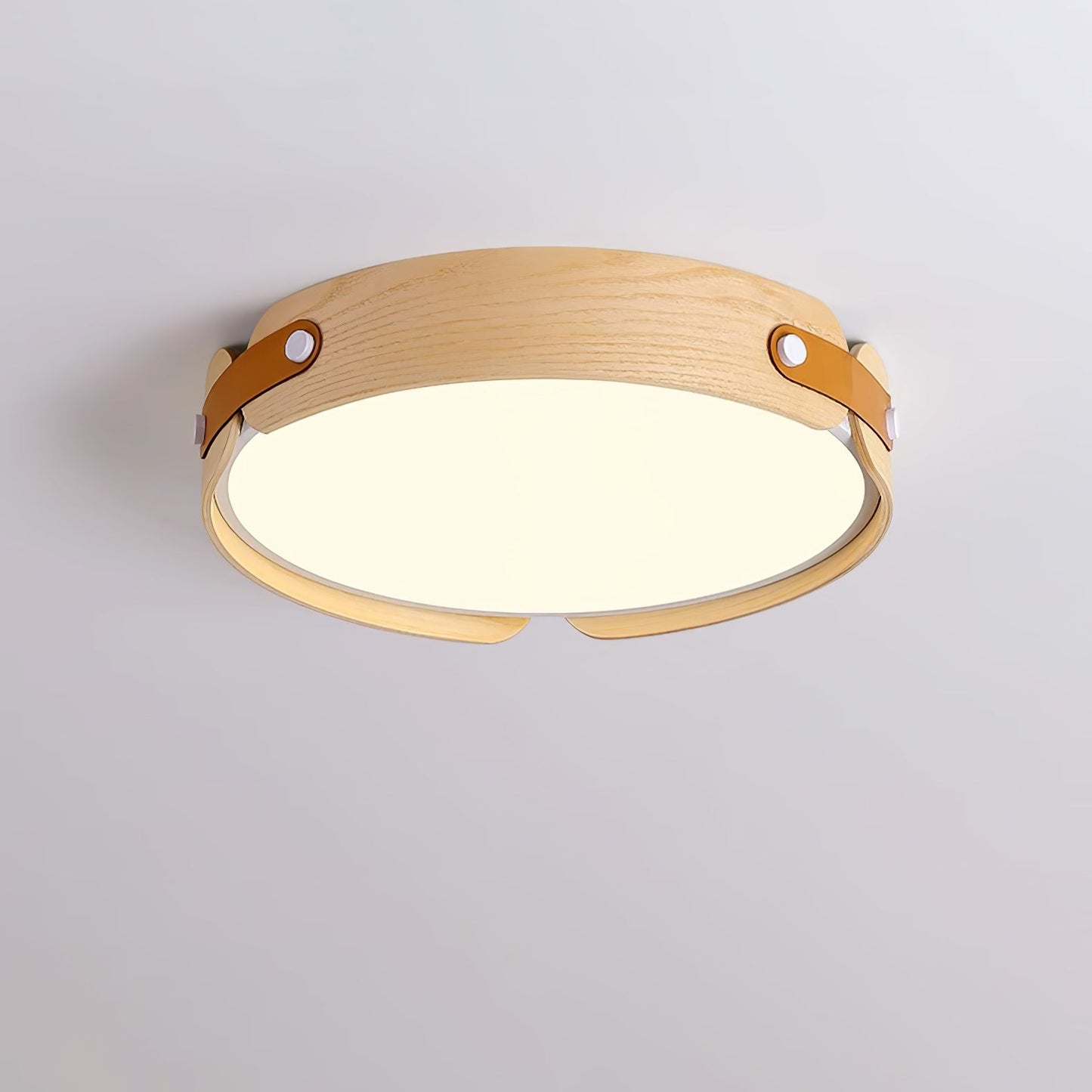 Aiwen Wood Ceiling Light | Wood & Metal | Walnut Color