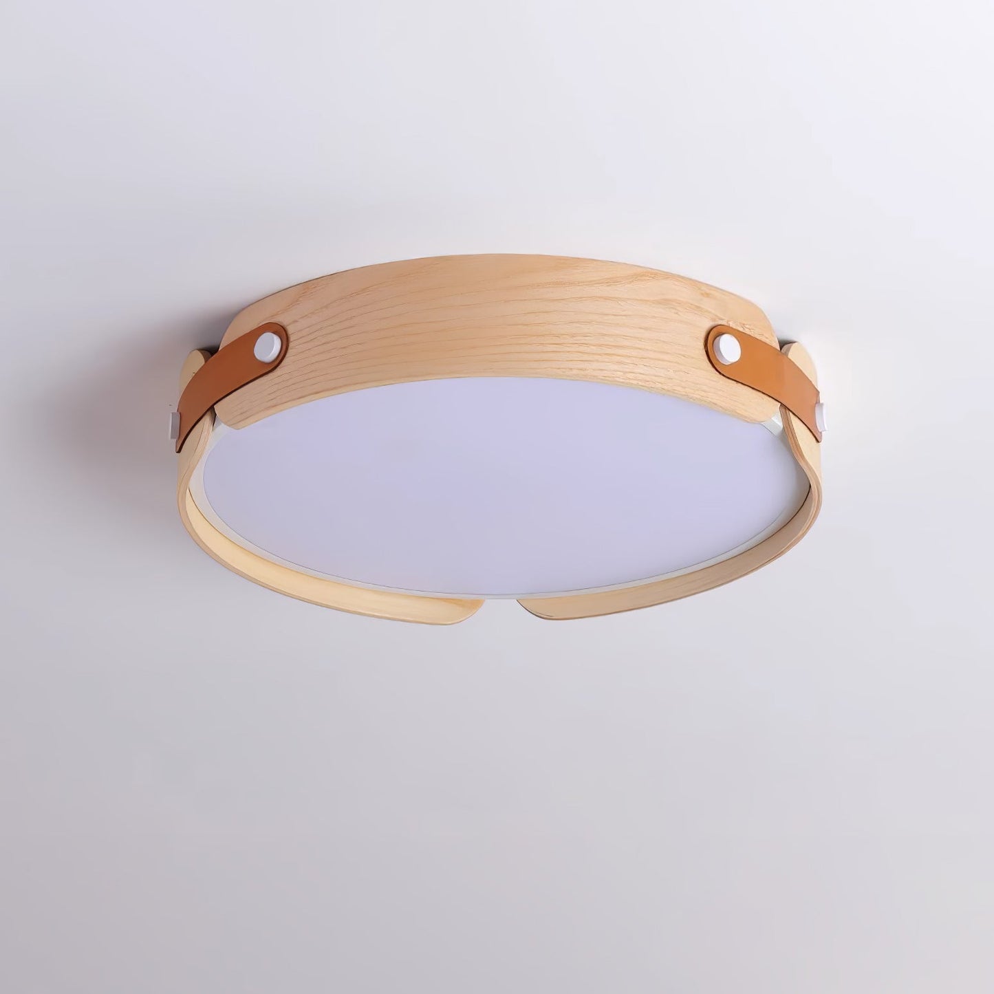 Aiwen Wood Ceiling Light | Wood & Metal | Walnut Color