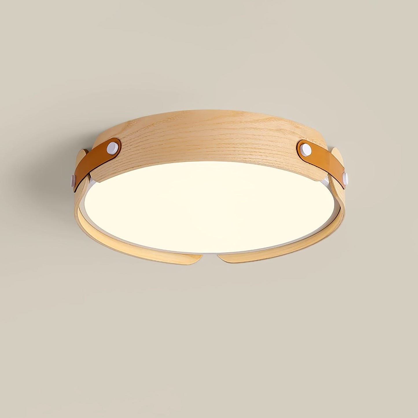 Aiwen Wood Ceiling Light | Wood & Metal | Walnut Color
