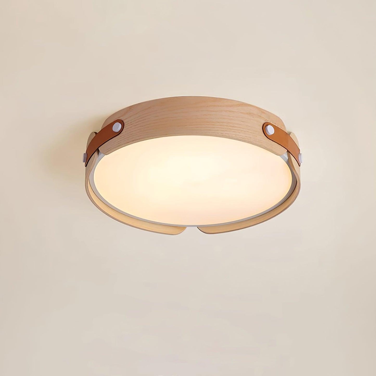 Aiwen Wood Ceiling Light | Wood & Metal | Walnut Color
