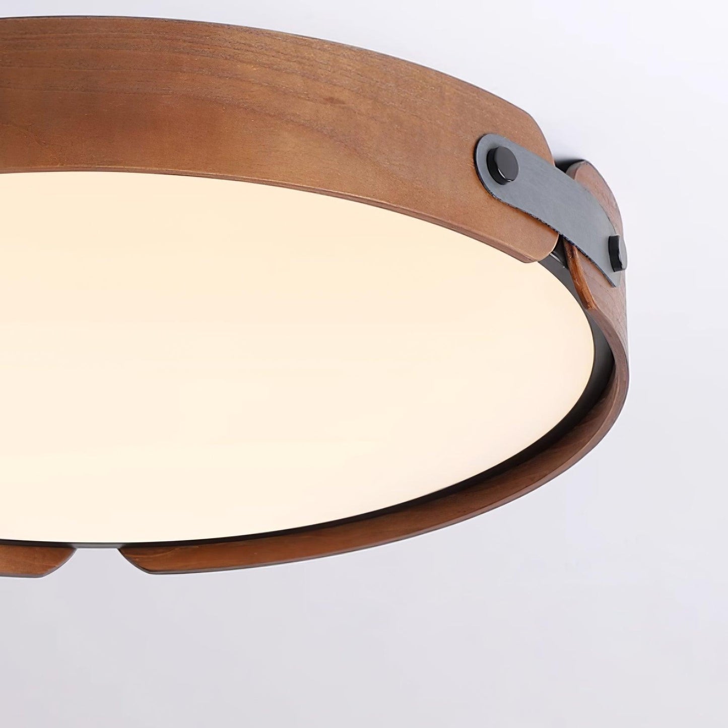 Aiwen Wood Ceiling Light | Wood & Metal | Walnut Color