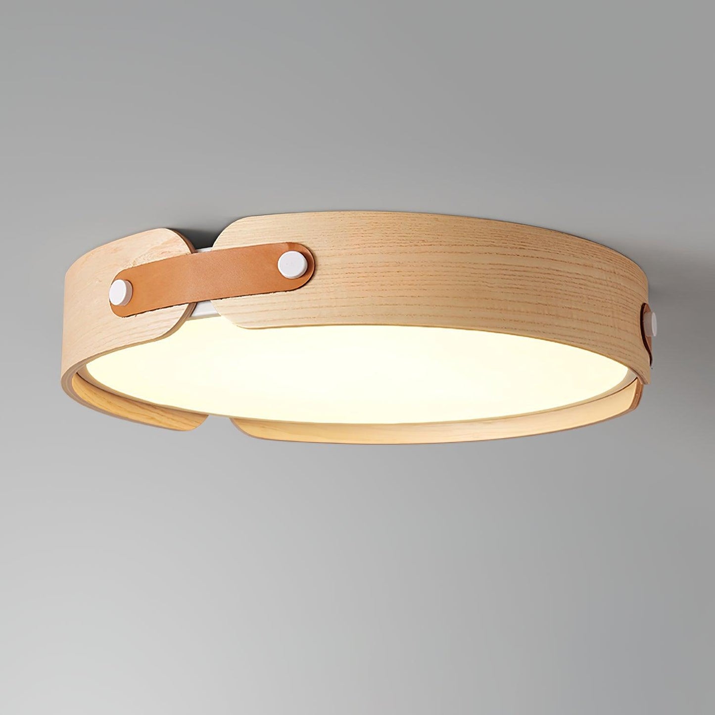 Aiwen Wood Ceiling Light | Wood & Metal | Walnut Color