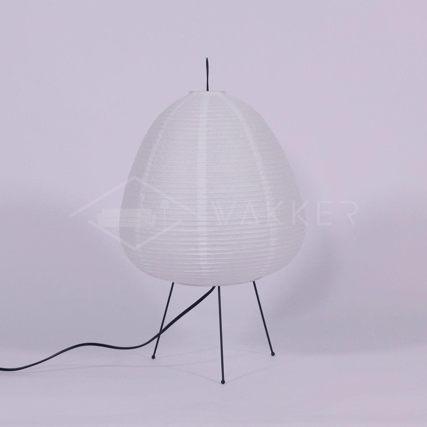 Akari Paper Table Lamp | Mulberry Rice Paper & Metal | 26cm, 30cm, 40cm Sizes