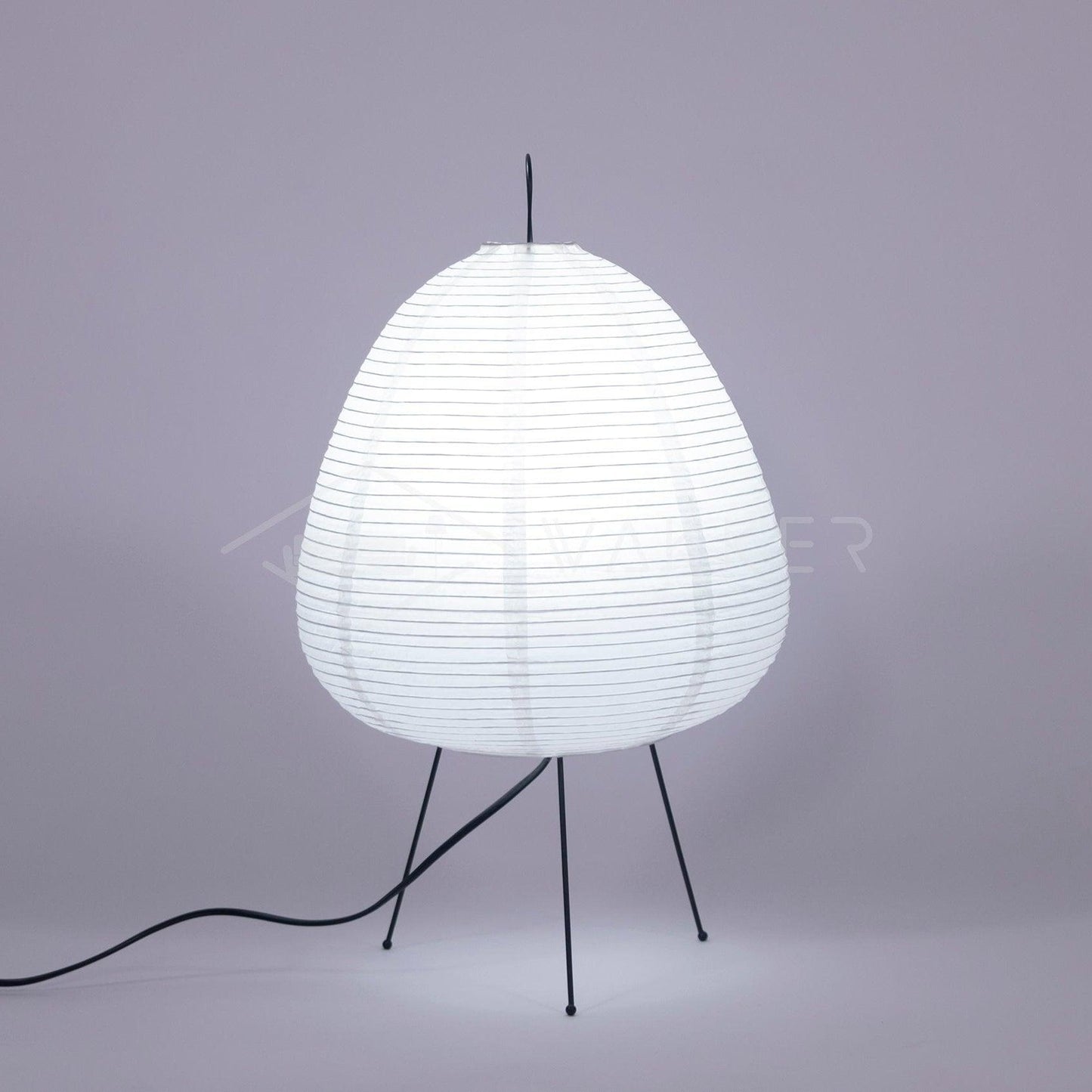 Akari Paper Table Lamp | Mulberry Rice Paper & Metal | 26cm, 30cm, 40cm Sizes