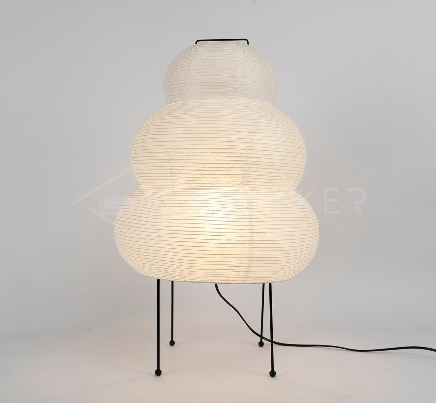 Akari Paper Table Lamp | Mulberry Rice Paper & Metal | 26cm, 30cm, 40cm Sizes
