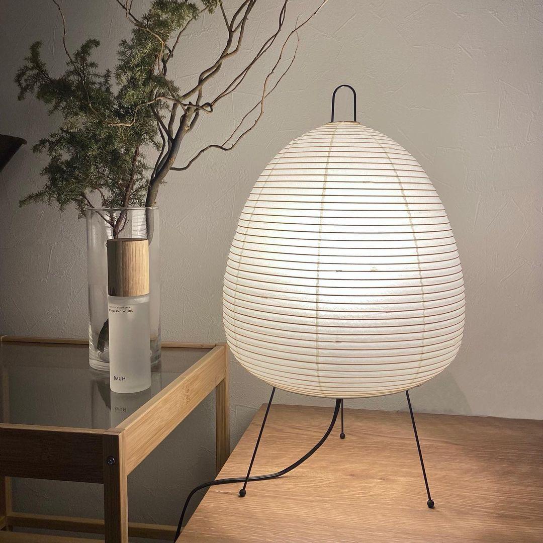 Akari Paper Table Lamp | Mulberry Rice Paper & Metal | 26cm, 30cm, 40cm Sizes