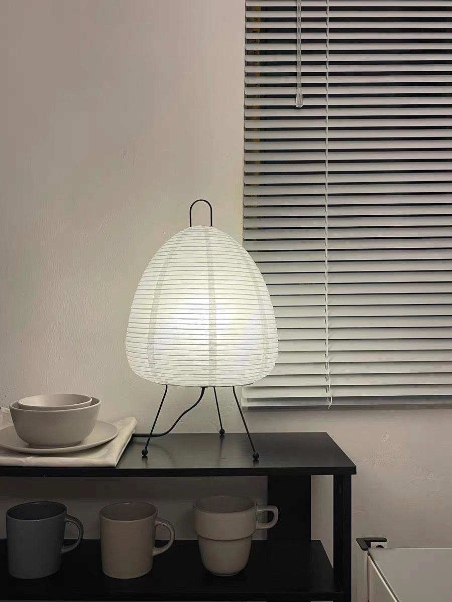 Akari Paper Table Lamp | Mulberry Rice Paper & Metal | 26cm, 30cm, 40cm Sizes