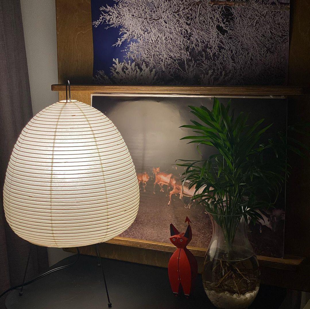 Akari Paper Table Lamp | Mulberry Rice Paper & Metal | 26cm, 30cm, 40cm Sizes