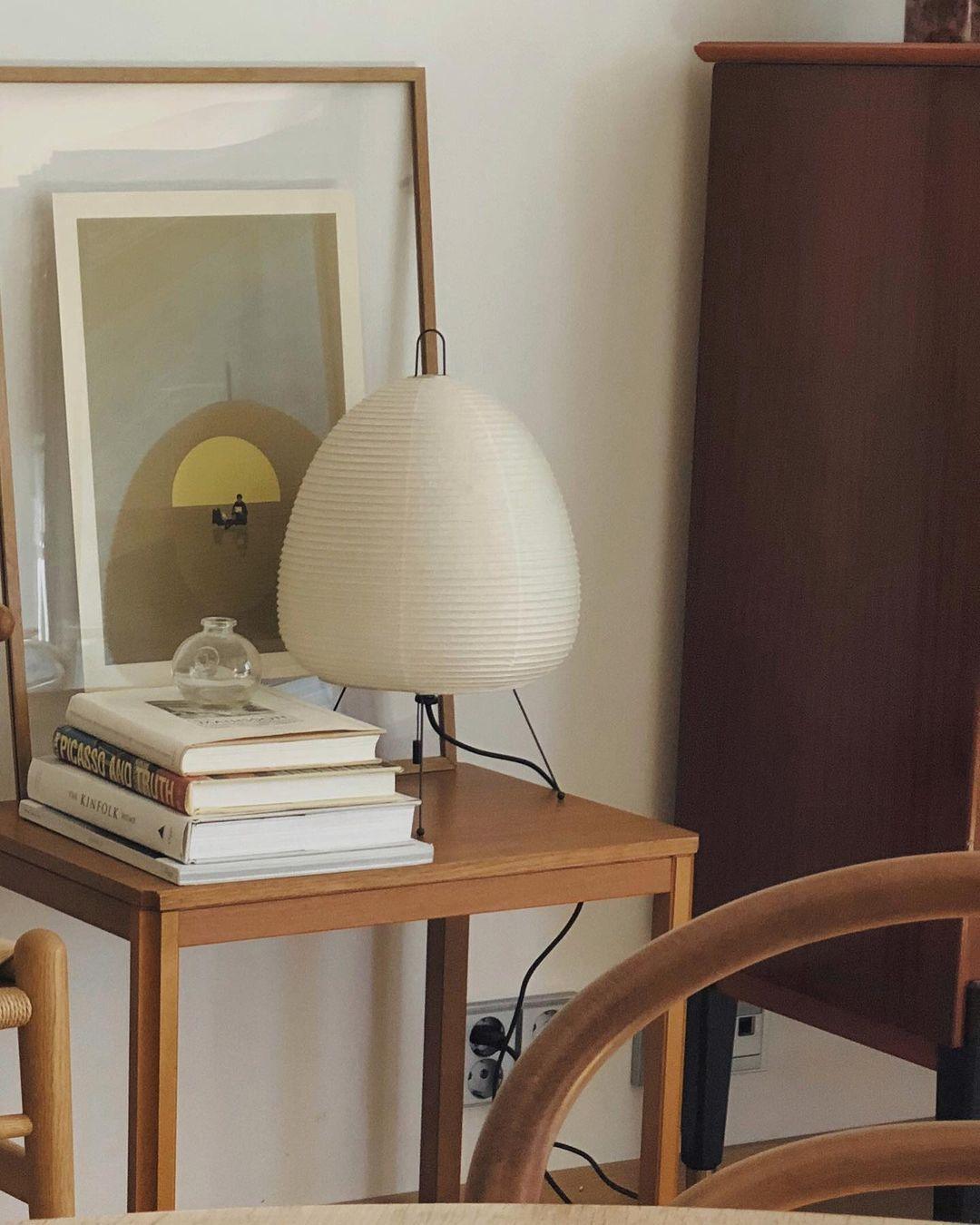 Akari Paper Table Lamp | Mulberry Rice Paper & Metal | 26cm, 30cm, 40cm Sizes