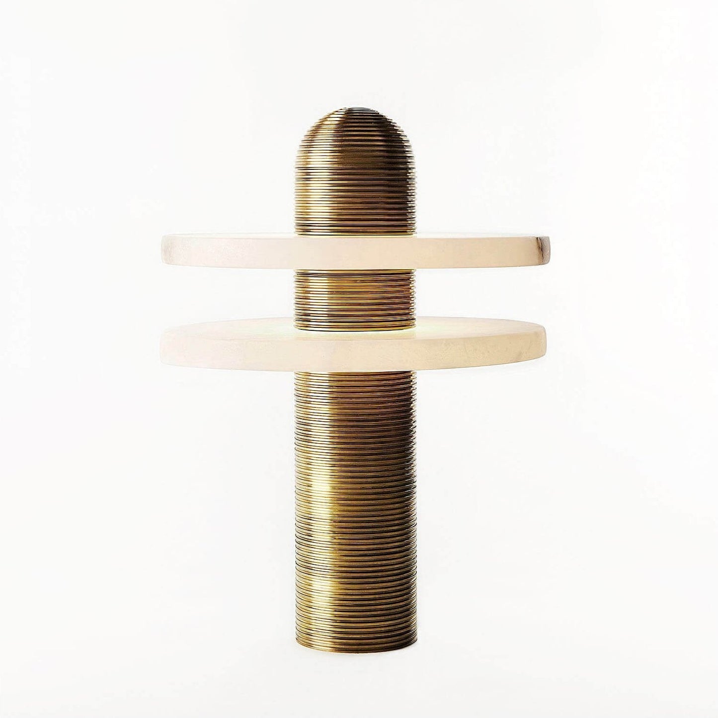 Alabaster Comet Table Lamp | Metal & Alabaster | White, Gold or Black Finish