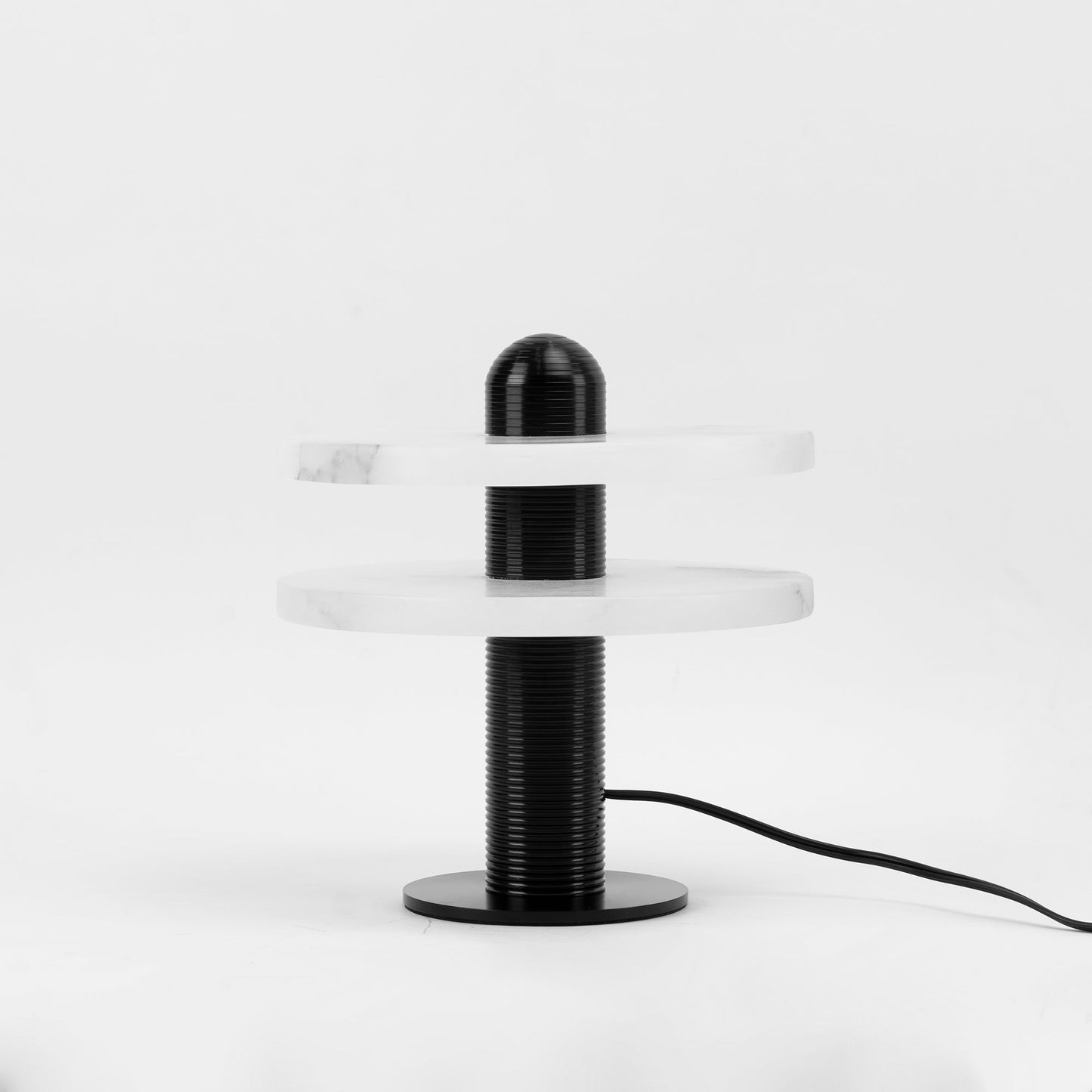 Alabaster Comet Table Lamp | Metal & Alabaster | White, Gold or Black Finish