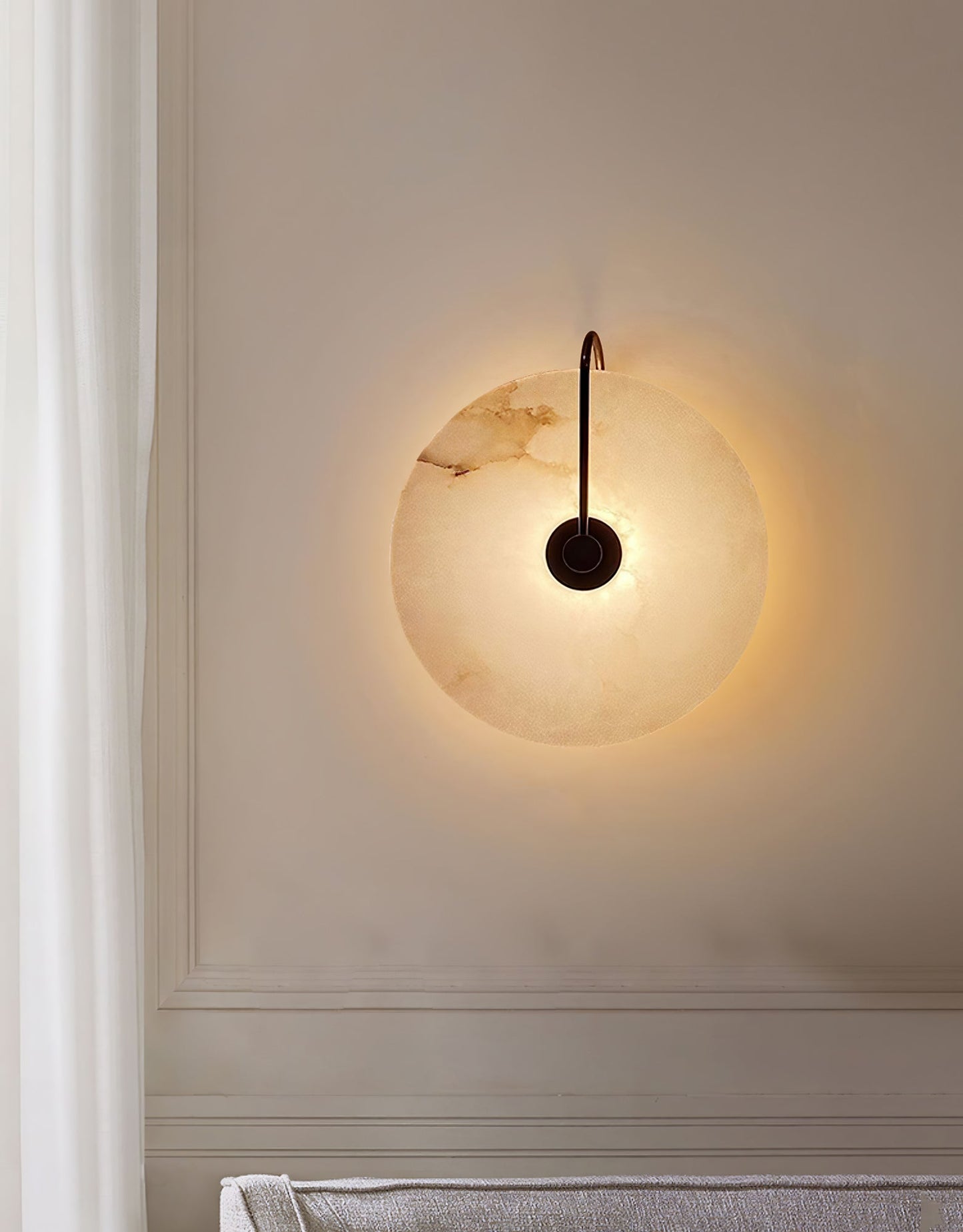 Alabaster LED Wall Sconce | Elegant Alabaster Stone | Multiple Sizes Available