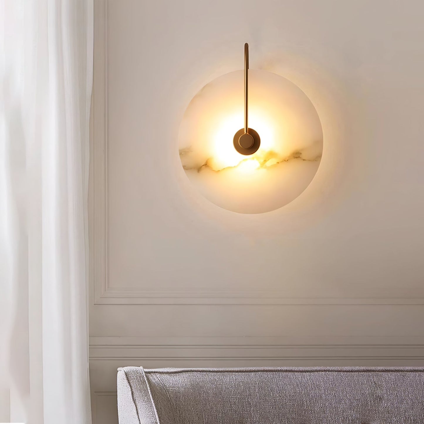 Alabaster LED Wall Sconce | Elegant Alabaster Stone | Multiple Sizes Available
