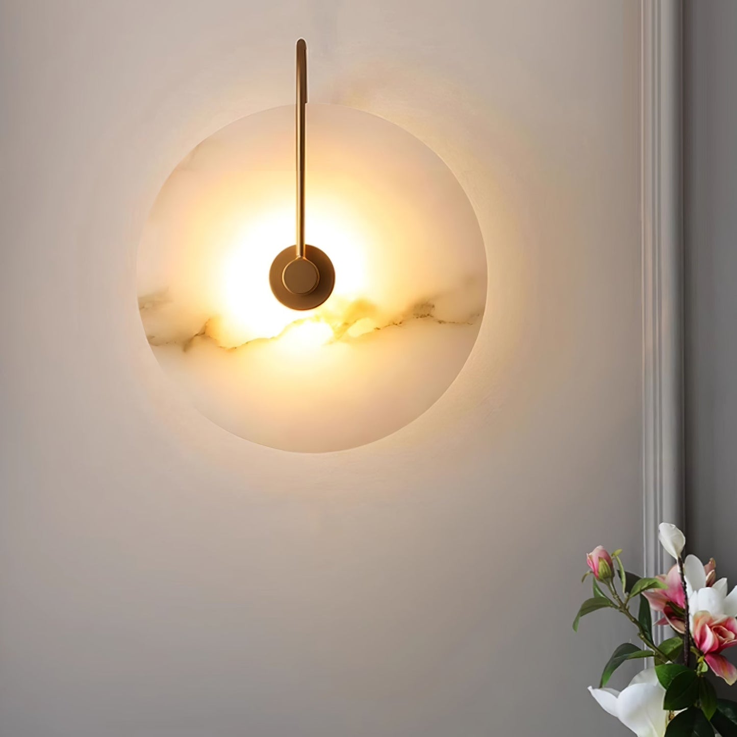 Alabaster LED Wall Sconce | Elegant Alabaster Stone | Multiple Sizes Available