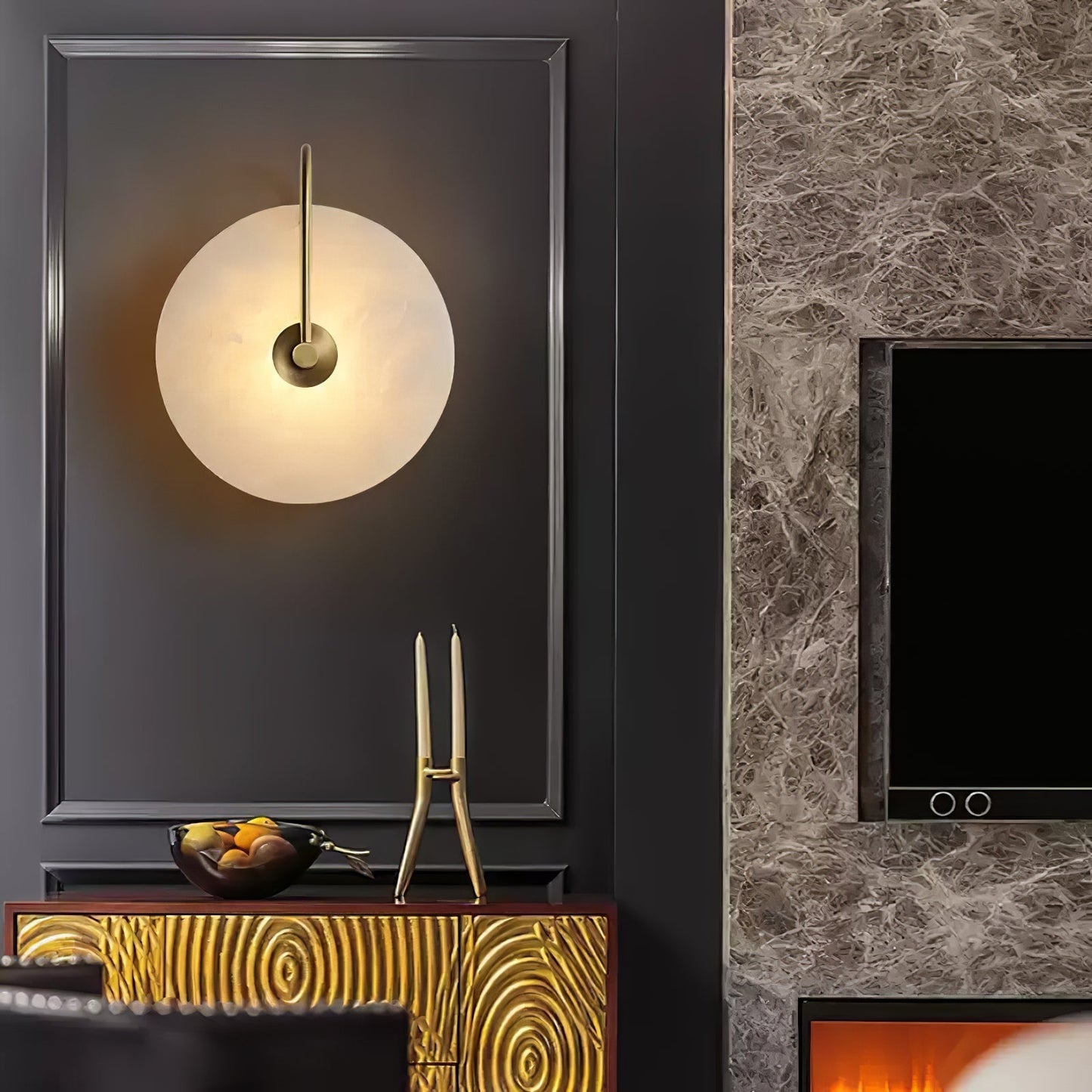 Alabaster LED Wall Sconce | Elegant Alabaster Stone | Multiple Sizes Available
