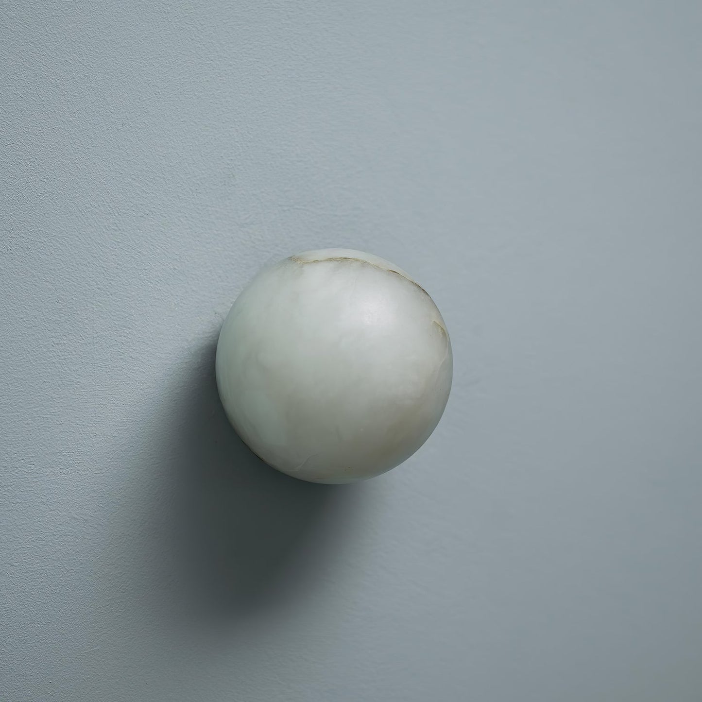 Alabaster Mini Orb Wall Lamp | Snowflake Gypsum | Gold Finish