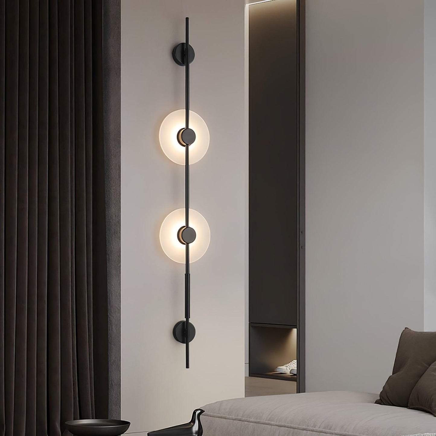 Alabaster Wall Sconce | Metal & Alabaster | Vertical