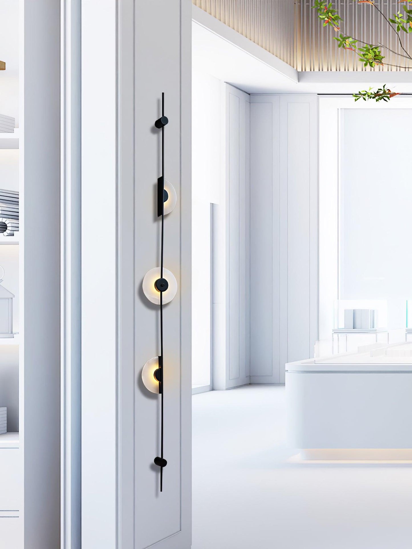 Alabaster Wall Sconce | Metal & Alabaster | Vertical