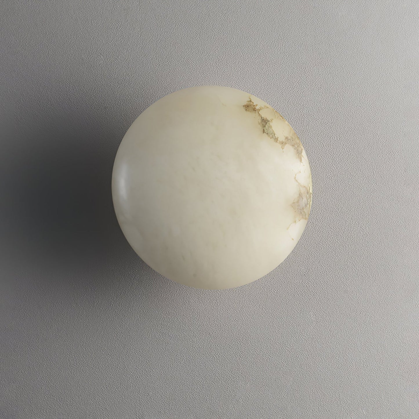 Alabaster Oval Ceiling Lamp | Brass/Metal | White Shade