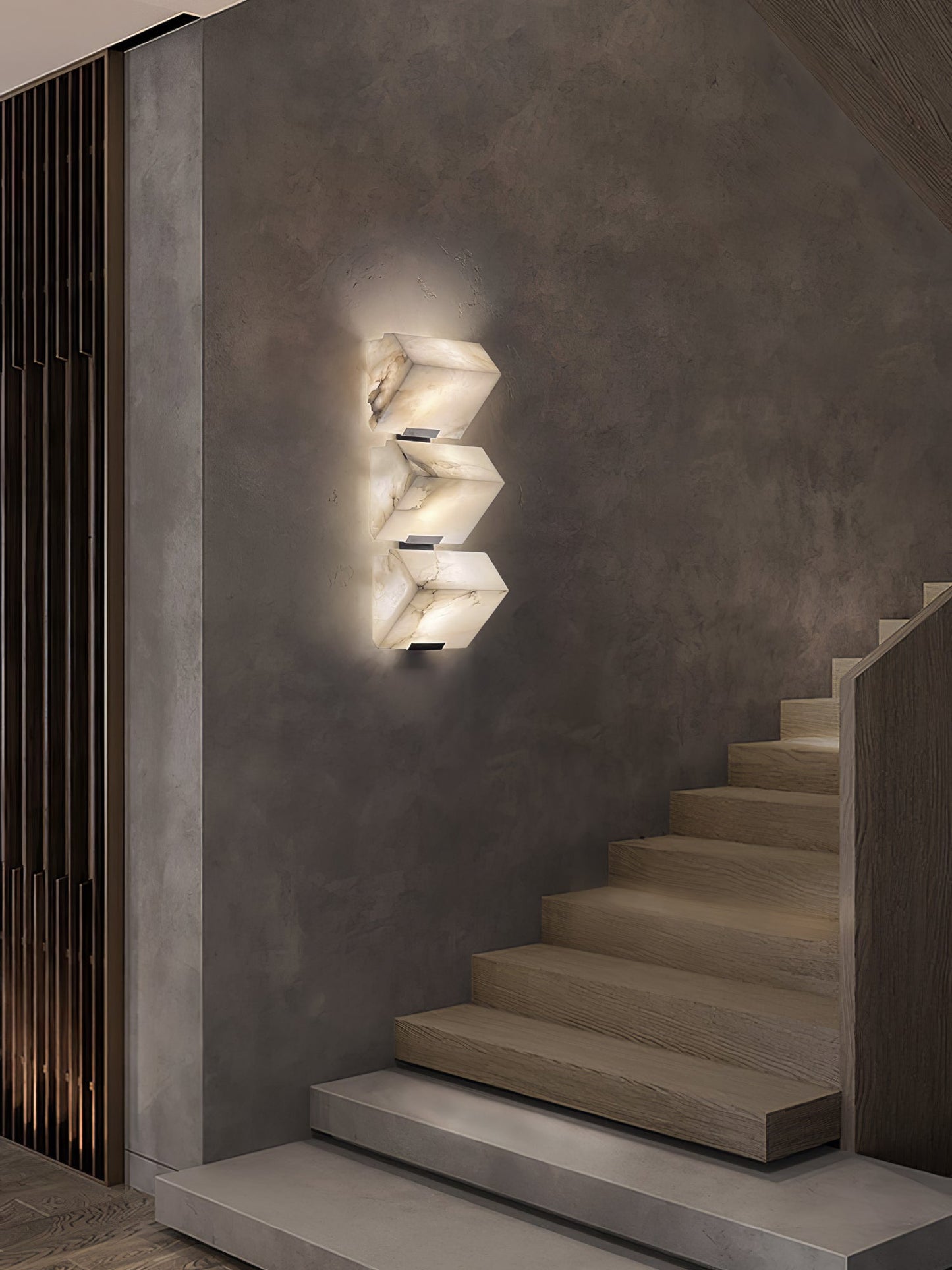 Alabaster Wall Lamp | White Alabaster & Metal | 2-Pack