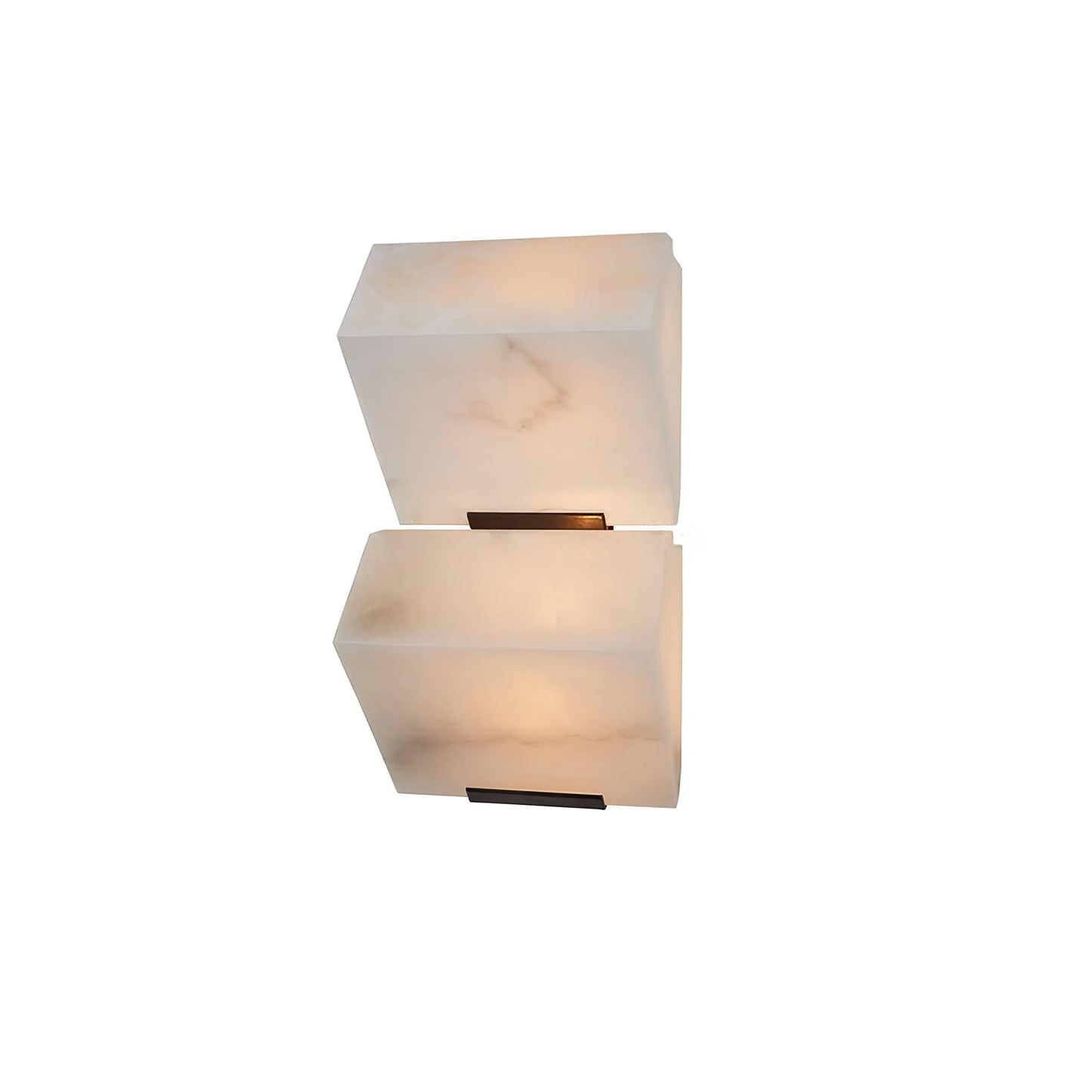 Alabaster Wall Lamp | White Alabaster & Metal | 2-Pack