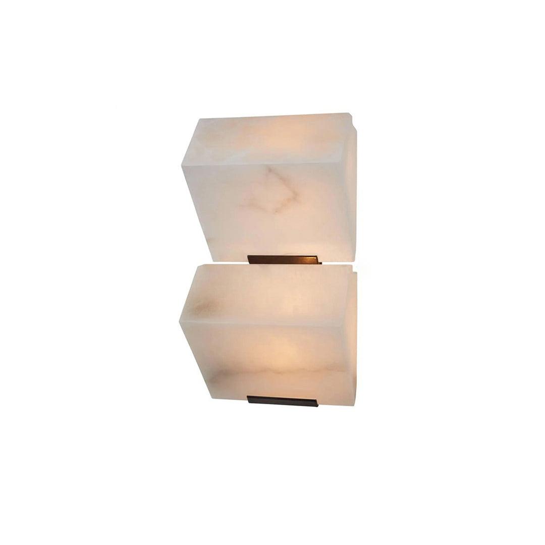 Alabaster Wall Lamp | White Alabaster & Metal | 2-Pack