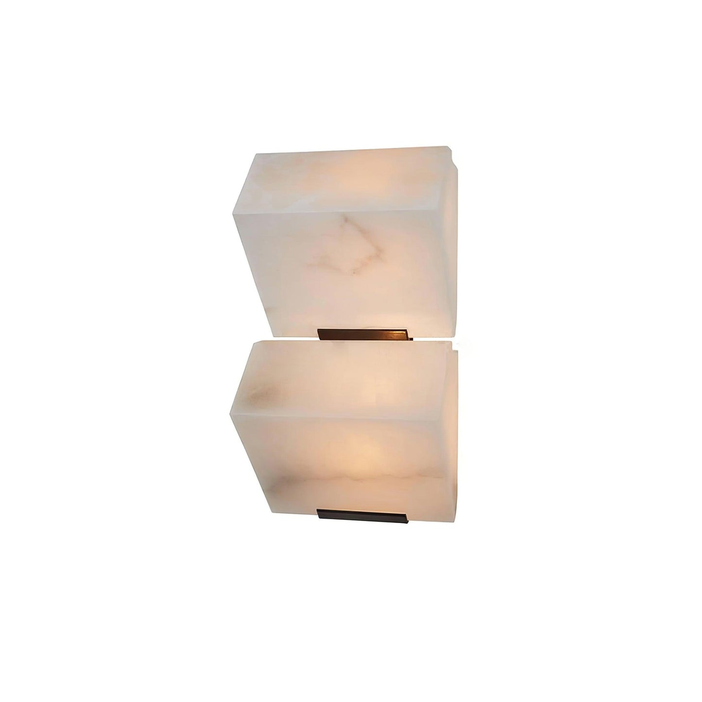 Alabaster Wall Lamp | White Alabaster & Metal | 2-Pack