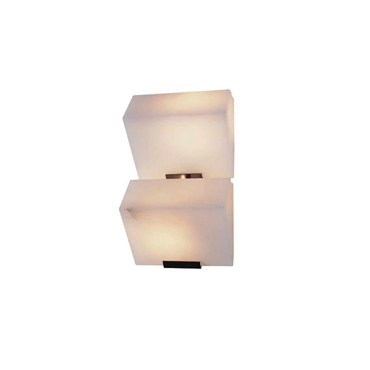 Alabaster Wall Lamp | White Alabaster & Metal | 2-Pack