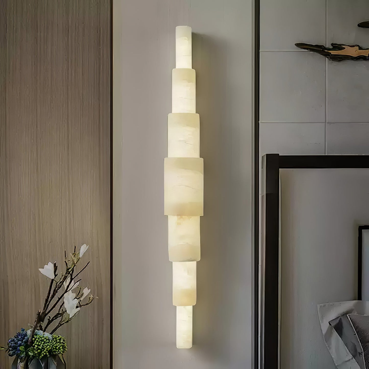 Alba Wall Sconce | Alabaster | White