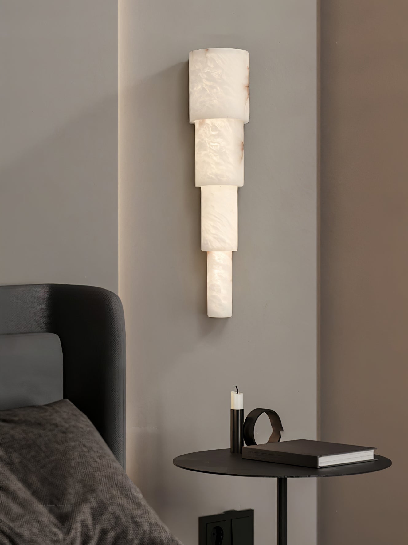 Alba Wall Sconce | Alabaster | White