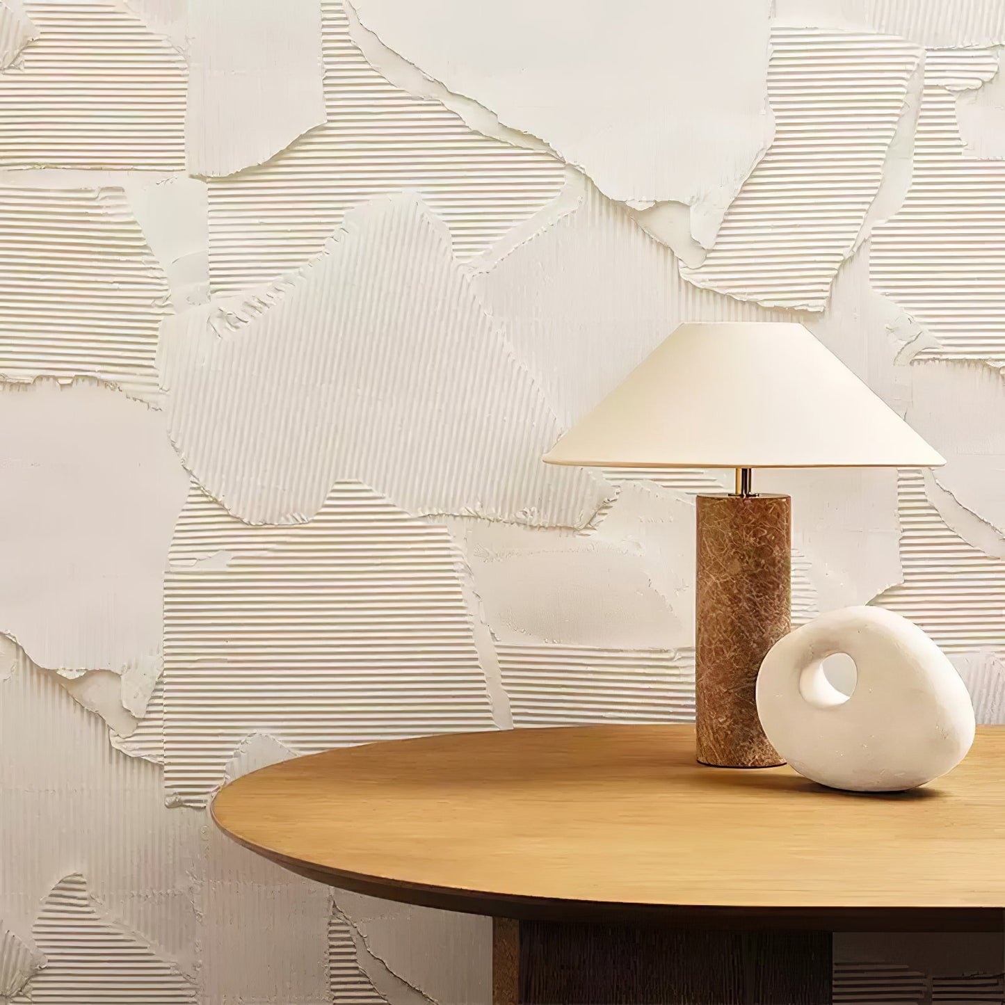Alba Stone Table Lamp | Marble Base | Grey
