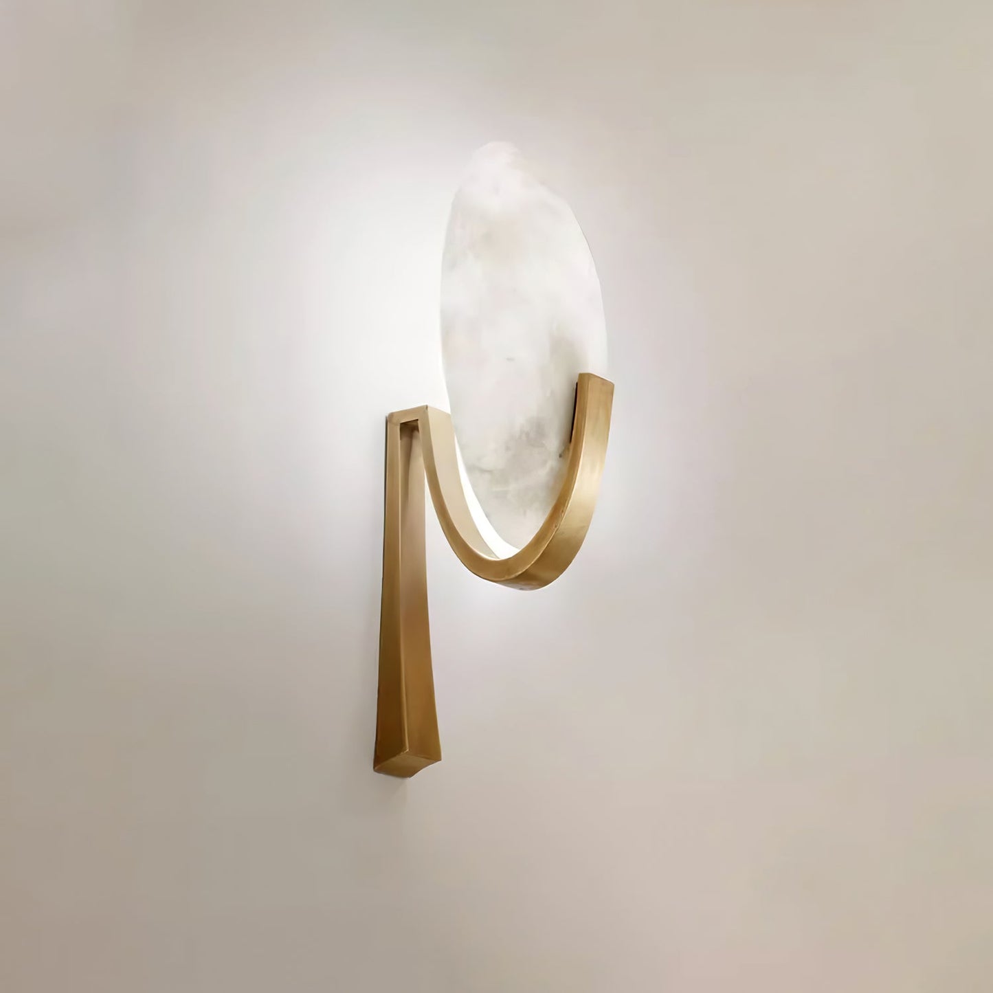Alice Alabaster Wall Lamp | Metal & Alabaster | White Shade & Copper/Black Body