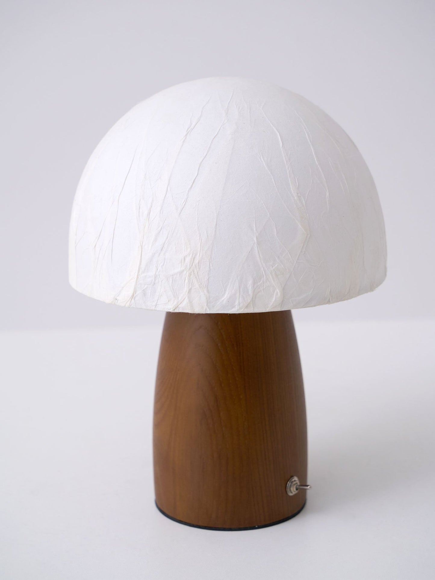 Myco Mushroom Table Lamp | Wooden Base | White Shade