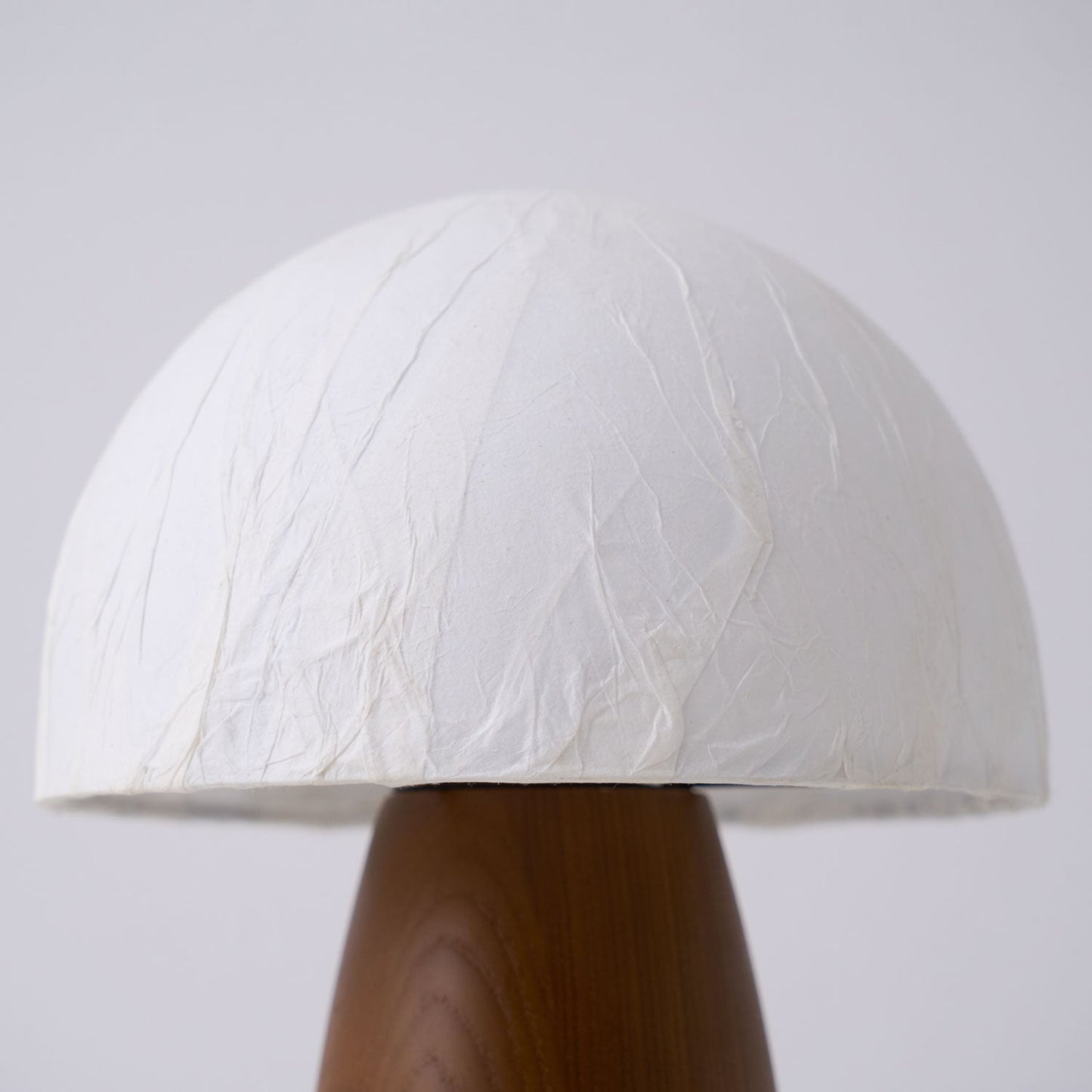 Myco Mushroom Table Lamp | Wooden Base | White Shade