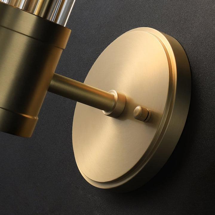 Celeste Cylinder Wall Light | Brass & Glass | Clear Shade