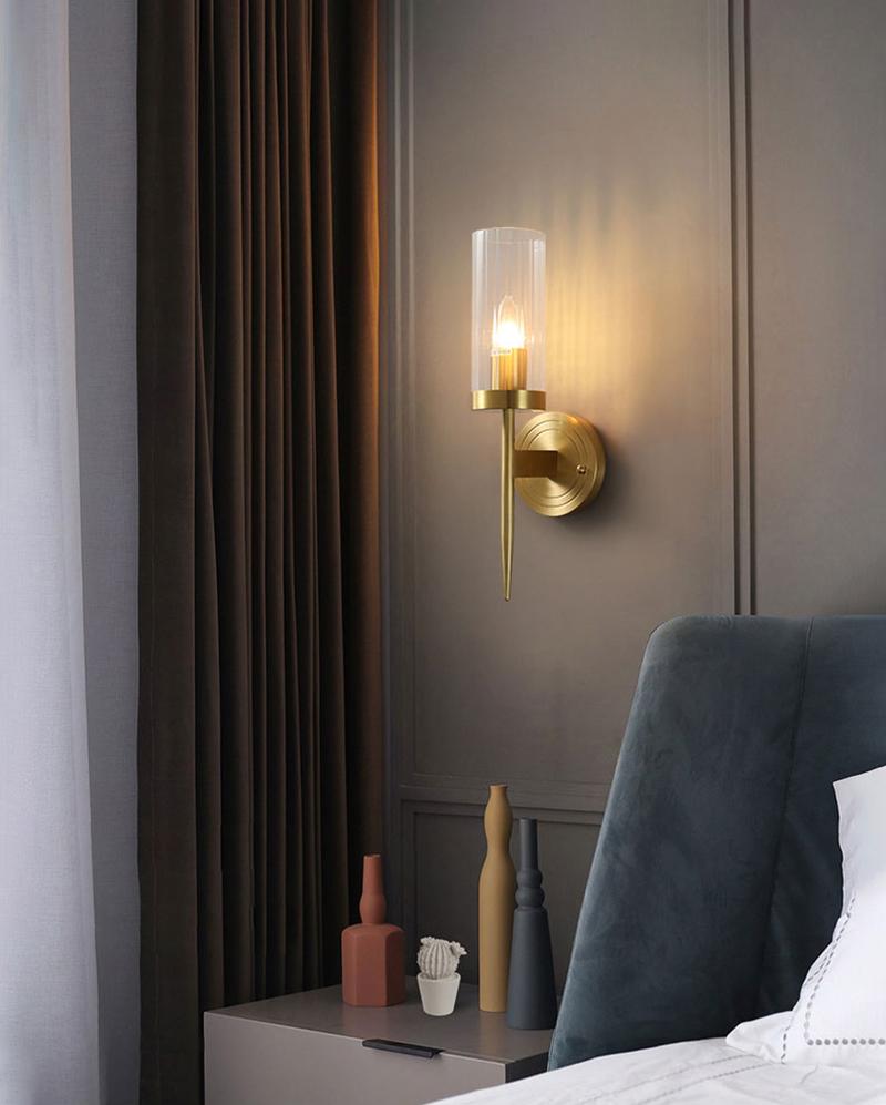 Alouette Wall Light | Copper & Glass | Brass Finish