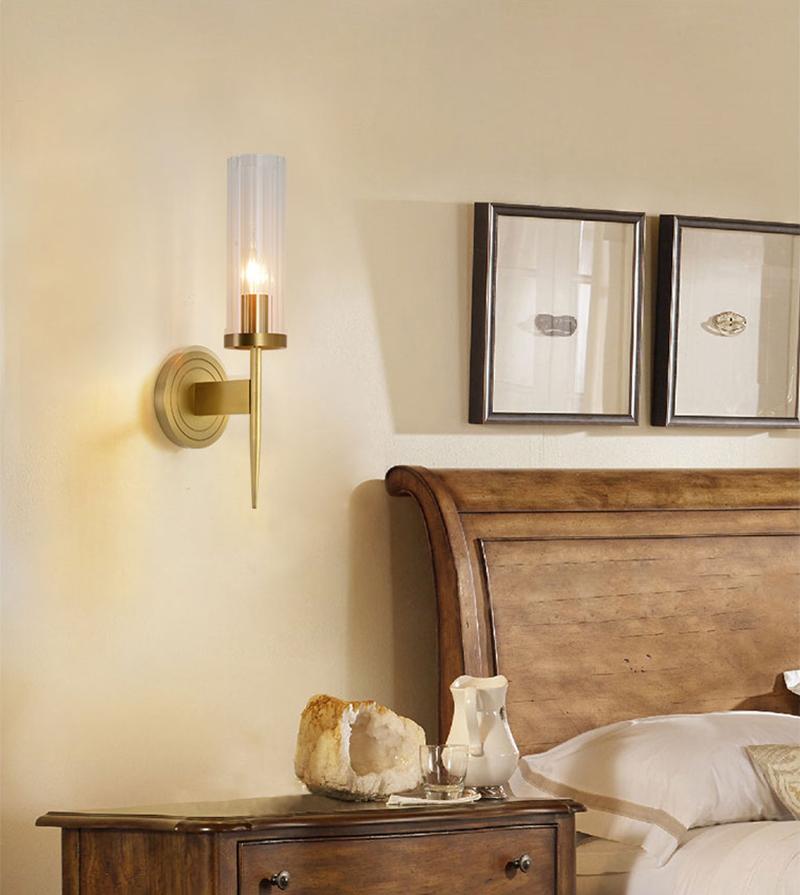 Alouette Wall Light | Copper & Glass | Brass Finish