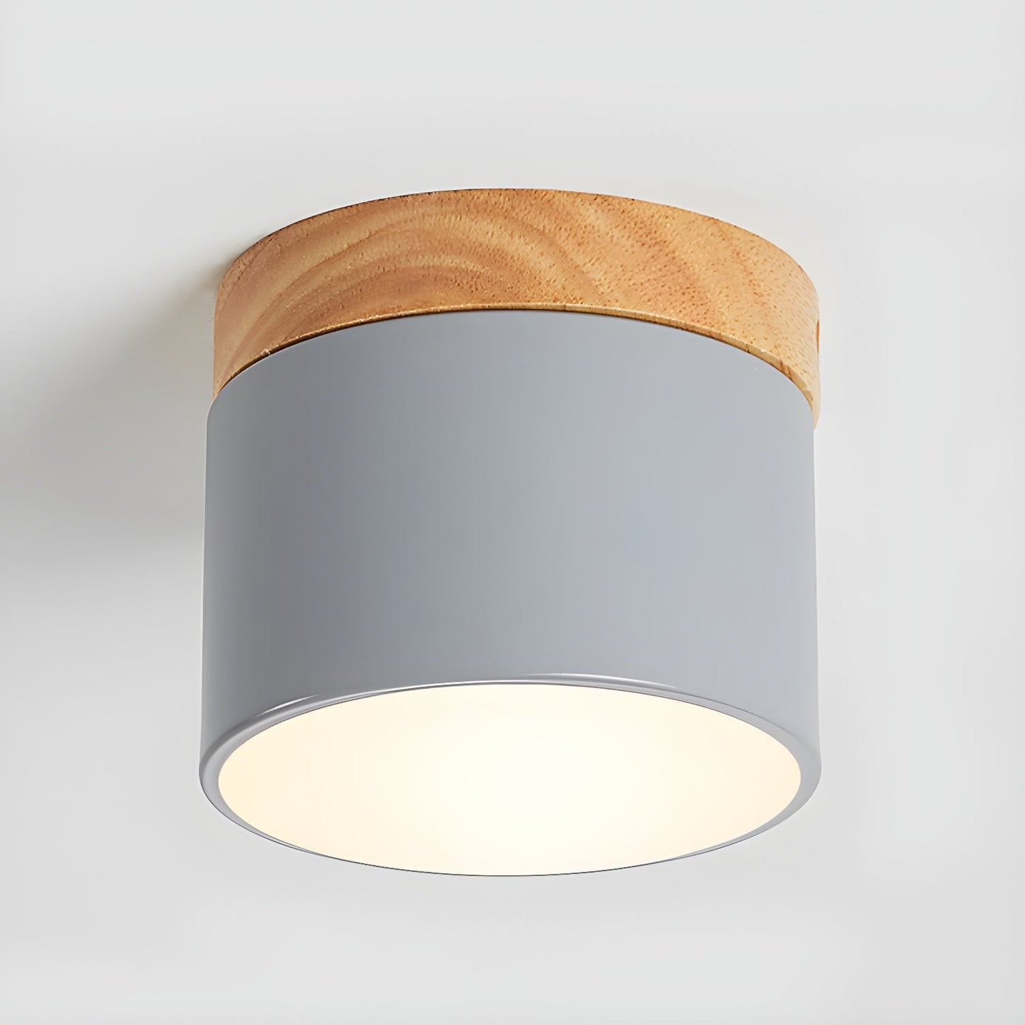 Alva Wooden Surface Downlight | Wood & Metal | Black, White, Grey, Blue, Green, Pink, Coffee